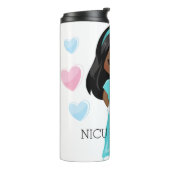 Personalisierte NICU Nurse Holding Baby Christmas Thermosbecher (Nach links gedreht)