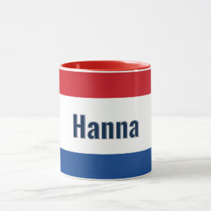 Personalisierte niederländische Flagge Combo Tasse