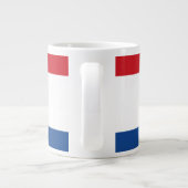 Personalisierte niederländische Flagge Jumbo-Tasse (Rückseite)