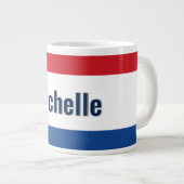 Personalisierte niederländische Flagge Jumbo-Tasse (Vorderseite Rechts)