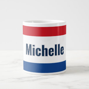 Personalisierte niederländische Flagge Jumbo-Tasse