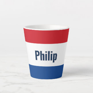 Personalisierte niederländische Flagge Milchtasse