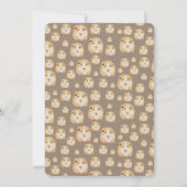 Personalisierte Niedlich Hamster-Muster Geburtstag Einladung (Rückseite)