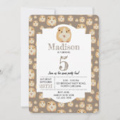 Personalisierte Niedlich Hamster-Muster Geburtstag Einladung (Vorderseite)