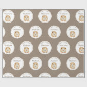 Personalisierte Niedlich Hamster-Muster Geburtstag Geschenkpapier (Flach)