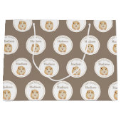 Personalisierte Niedlich Hamster-Muster Geburtstag Große Geschenktüte (Vorderseite)