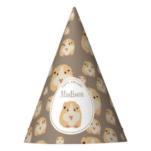 Personalisierte Niedlich Hamster-Muster Geburtstag Partyhütchen