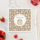 Personalisierte Niedlich Hamster-Muster Geburtstag Serviette (Beispiel)