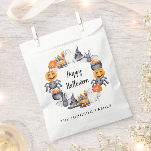 Personalisierte Niedlich Happy Halloween Illustrat Geschenktütchen (Ausgeschnitten)