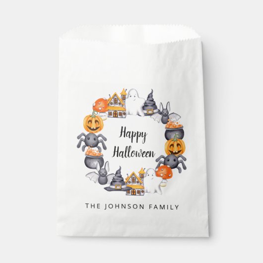 Personalisierte Niedlich Happy Halloween Illustrat Geschenktütchen (Vorderseite)