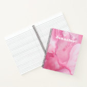 Personalisierte niedlich-minimalistisch-rosa Retro Notizblock (Innenseite)