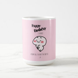Personalisierte niedlich-rosa Geburtstagsgeschicht Kaffeetasse