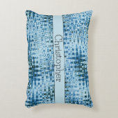 Personalisierte Niedliche Abstrakte Blues Dekokissen (Vorderseite(Vertikal))