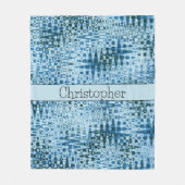 Personalisierte Niedliche Abstrakte Blues Fleecedecke (Vorderseite)