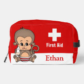 Personalisierte Niedliche Affen-Erste-Hilfe-Kit-Ve Waschbeutel (Rückseite)