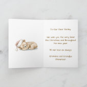 Personalisierte Niedliche Aquarellbären Weihnachte Feiertagskarte (Innenseite)