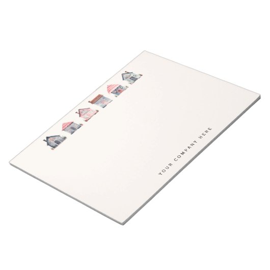 Personalisierte Niedliche Aquarellhäuser Real Anwe Notizblock (angewinkelt)