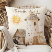 Personalisierte Niedliche Aquarelltiere Kissen