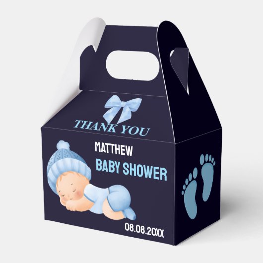 Personalisierte Niedliche Babydusche Gefälligkeits Geschenkschachtel (Vorderseite)