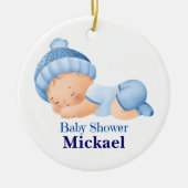 Personalisierte Niedliche Babydusche Keramik Ornament (Vorne)