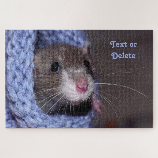 Personalisierte Niedliche Babyratte Puzzle (Horizontal)