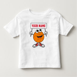 Personalisierte niedliche Basketball-Kinder gestal Kleinkind T-shirt