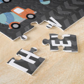 Personalisierte niedliche Bautransporter Puzzle (Seite)