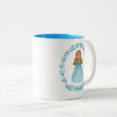 Personalisierte Niedliche Blaue Königliche Prinzes Zweifarbige Tasse (VorderseiteRechts)