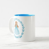 Personalisierte Niedliche Blaue Königliche Prinzes Zweifarbige Tasse (Vorderseite Links)