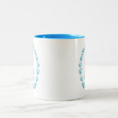 Personalisierte Niedliche Blaue Prinzessin Zweifarbige Tasse (Mittel)