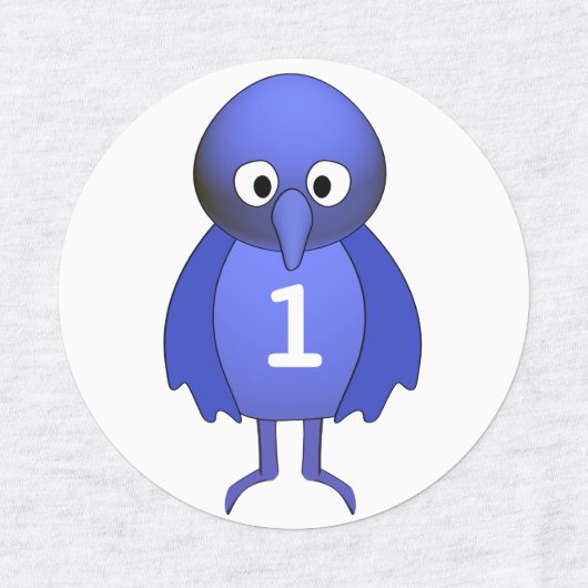 Personalisierte Niedliche Blauwild Etiketten (Design 1)