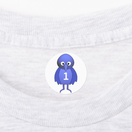 Personalisierte Niedliche Blauwild Etiketten (Befestigt)