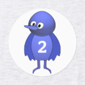 Personalisierte Niedliche Blauwild Etiketten (Design 2)