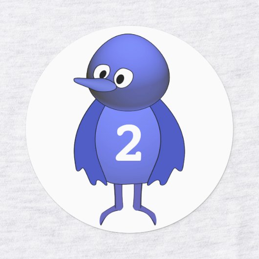 Personalisierte Niedliche Blauwild Etiketten (Design 2)