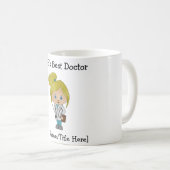 Personalisierte Niedliche Blonde Blonde Mit Augen Kaffeetasse (VorderseiteRechts)