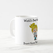 Personalisierte Niedliche Blonde Blonde Mit Augen Kaffeetasse (Vorderseite Links)