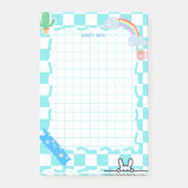 personalisierte niedliche Blue-Post-it-Notizen Post-it Klebezettel (Vorderseite)