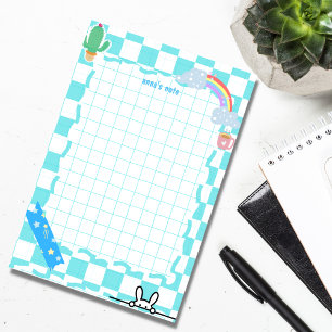 personalisierte niedliche Blue-Post-it-Notizen Post-it Klebezettel