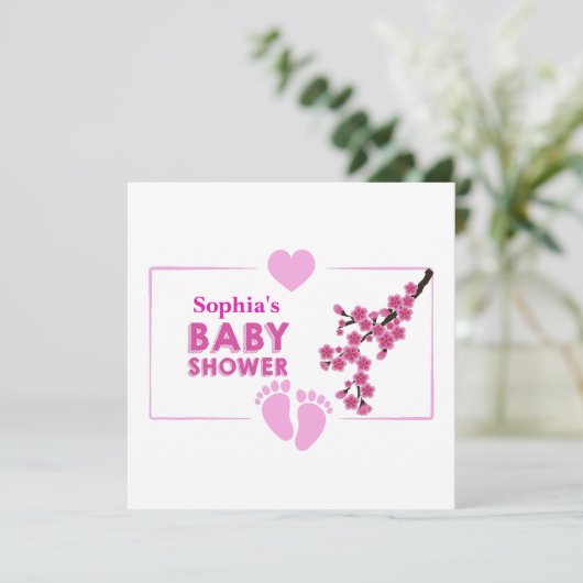 Personalisierte Niedliche Blumenkinderdusche Einladung (Stehend Vorderseite)