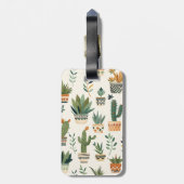 Personalisierte Niedliche Boho-gegossene Pflanze G Gepäckanhänger (Rückseite vertikal)
