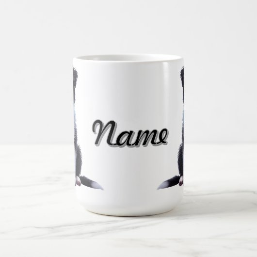 Personalisierte Niedliche Border Collie Puppy Kaffeetasse (Mittel)
