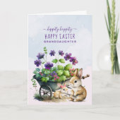 Personalisierte Niedliche Bunnies Osterfeier Feiertagskarte (Vorderseite)