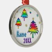 Personalisierte niedliche bunte silbernes ornament (Rechts)