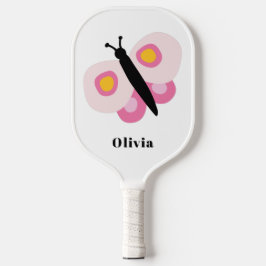 Personalisierte Niedliche Butterfly Girls Rosa Mus Pickleball Schläger
