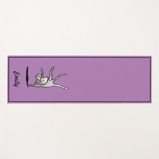 Personalisierte Niedliche Cartoon-Handheld-Maus Yogamatte (Vorderseite (Horizontal))