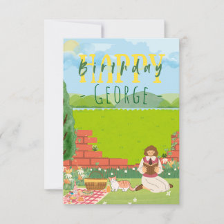 Personalisierte Niedliche Cat-tage Picnic Birthday