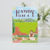 Personalisierte Niedliche Cat-tage Picnic Birthday (Stehend Vorderseite)