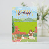 Personalisierte Niedliche Cat-tage Picnic Birthday (Stehend Vorderseite)