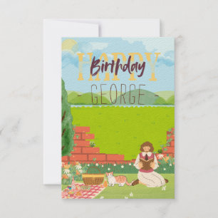 Personalisierte Niedliche Cat-tage Picnic Birthday