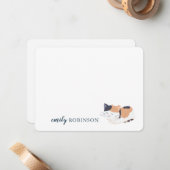 Personalisierte Niedliche Chat-Note-Karte Mitteilungskarte (Vorderseite/Rückseite Beispiel)